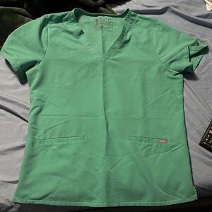 Figs Women's Teal Short Sleeve Top